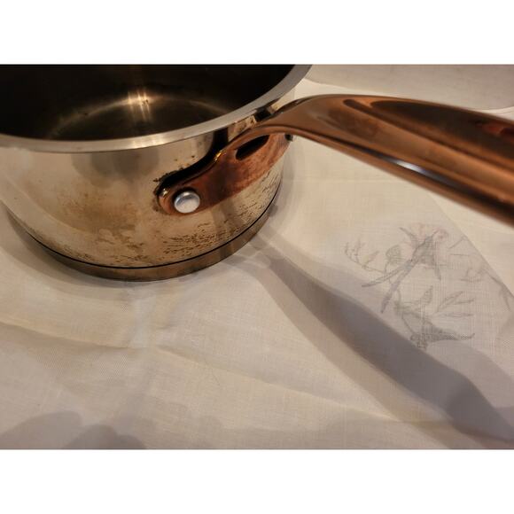 Il Mulino NY Stainless Steel Saucepan Copper Handle 7" Pan 3.25" Deep - Picture 4 of 10